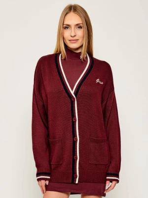 GUESS ACTIVE Kardigan SABINA | Oversize fit | z dodatkiem wełny