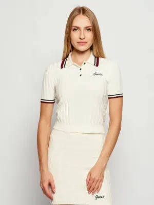 GUESS ACTIVE Polo SABINA | Slim Fit | z dodatkiem wełny