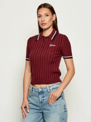 GUESS ACTIVE Polo SABINA | Slim Fit | z dodatkiem wełny