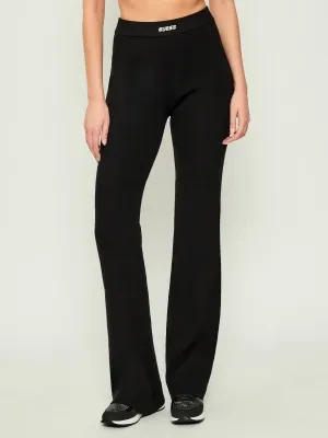 GUESS ACTIVE Spodnie dzianinowe FLAMINIA | flare fit | z dodatkiem wełny