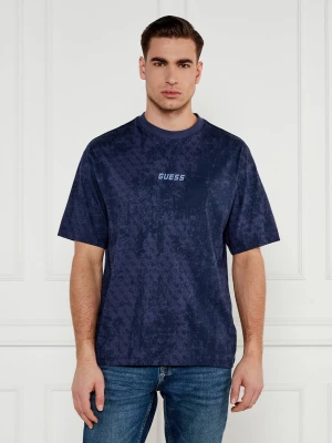 GUESS ACTIVE T-shirt Gotam | Relaxed fit granatowy