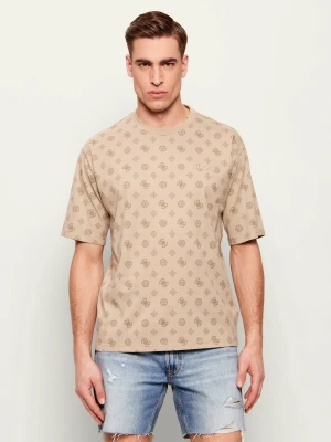GUESS ACTIVE T-shirt OVIDIO | Loose fit beżowy