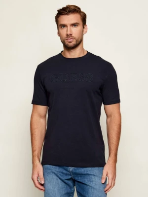 GUESS ACTIVE T-shirt Alphy | Regular Fit granatowy