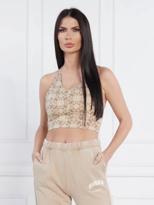 GUESS ACTIVE Top CAITLIN | Slim Fit beżowy