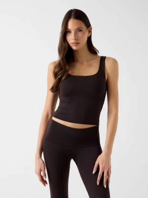 GUESS ACTIVE Top Lotus | Slim Fit brązowy