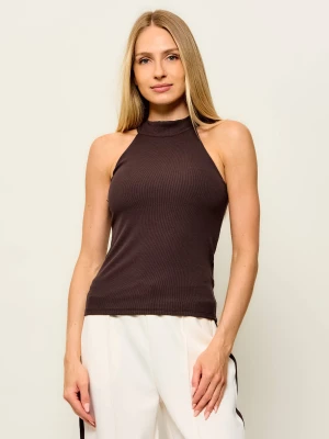 GUESS ACTIVE Top Nat | Slim Fit brązowy