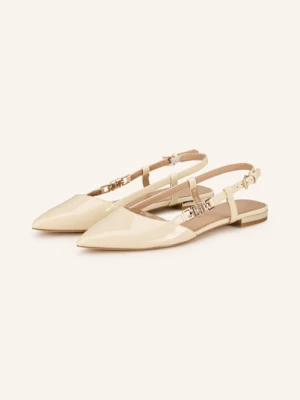 Guess Baleriny Z Odkrytą Piętą Franie beige