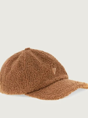 Guess Bejsbolówka Teddy | shearling brązowy