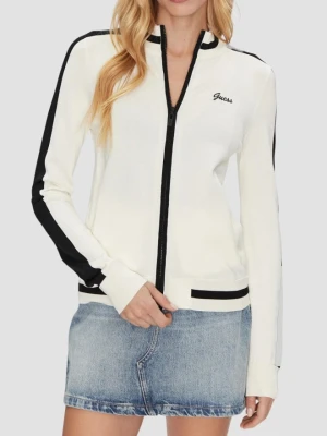 GUESS Beżowa bluza damska rozpinana Full, Rozmiar XS