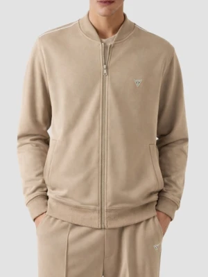 GUESS Beżowa męska bluza rozpinana Truck Interlock, Rozmiar S