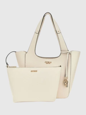GUESS Beżowa shopperka damska Calista 2 In 1