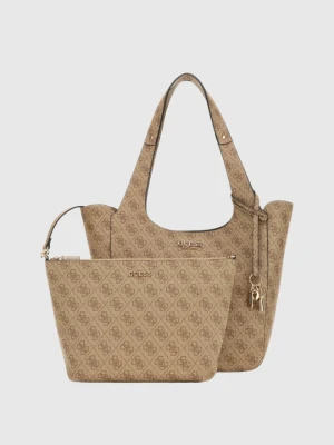 GUESS Beżowa shopperka damska Calista 2 In 1