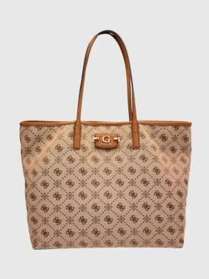GUESS Beżowa shopperka damska Neda Large 2 In 1