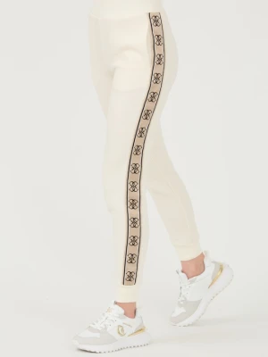 GUESS Beżowe damskie spodnie dresowe Britney Jogger, Rozmiar L