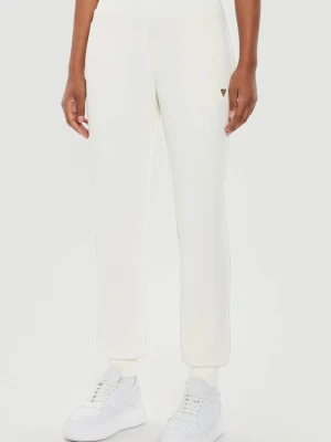 GUESS Beżowe damskie spodnie dresowe Olympe, Rozmiar M