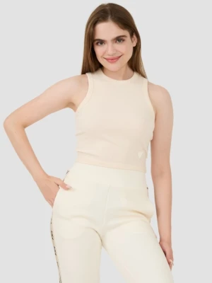 GUESS Beżowy damski top Edie Tank, Rozmiar L