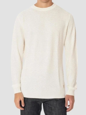 GUESS Beżowy sweter męski Davin Cn Ls