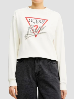 GUESS Biała bluza damska Love, Rozmiar S