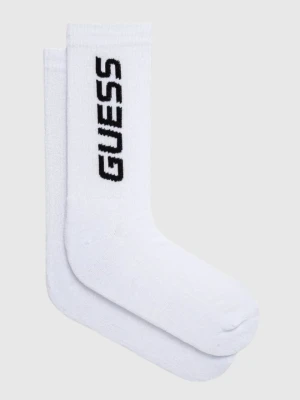 GUESS Białe sportowe skarpetki męskie Arlo