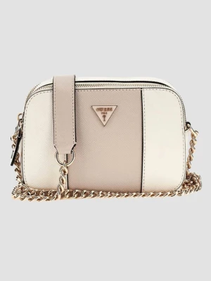 GUESS Biało-beżowa kopertówka damska Noelle II