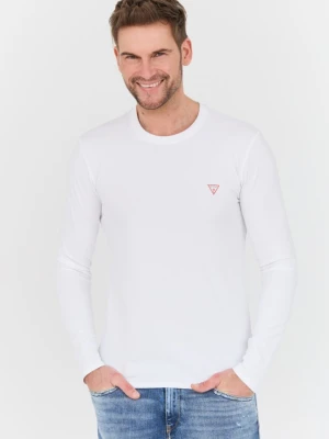 GUESS Biały męski longsleeve Core Tee, Rozmiar XXL