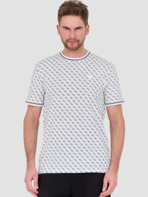 GUESS Biały męski t-shirt Marshall, Rozmiar M
