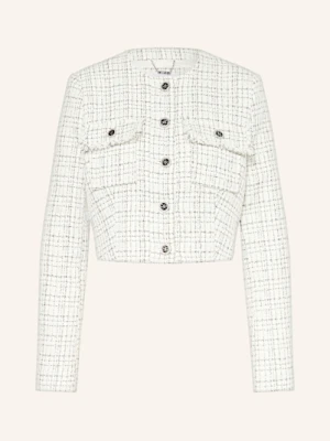 Guess Blezer Z Tweedu Annamaria Z Błyszczącą Przędzą I Ozdobnymi Kamykami schwarz