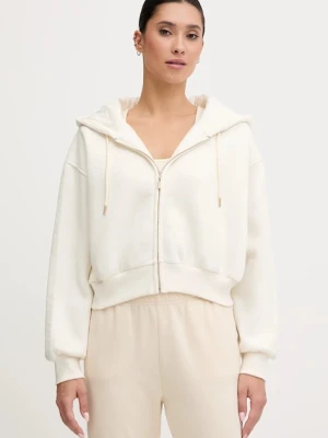 Guess bluza AELIA damska kolor beżowy z kapturem gładka V5BQ11 KB681