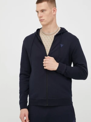 Guess bluza z kapturem męska z bawełną ALDWIN