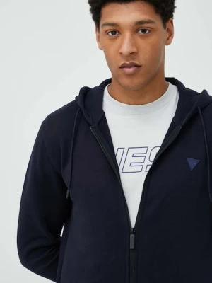 Guess bluza ALDWIN męska kolor granatowy z kapturem melanżowa Z2YQ28 K9V31