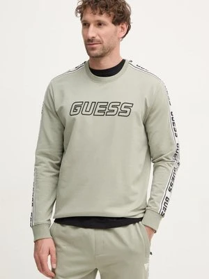 Guess bluza ARLO męska kolor zielony z nadrukiem Z4GQ24 K6ZS1