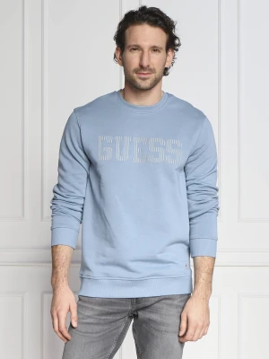 GUESS Bluza BEAU CN FLEECE | Regular Fit niebieski