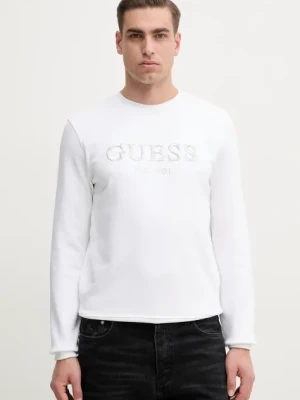Guess bluza BEAU męska kolor biały z aplikacją M5GQ08 KCN01