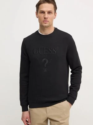 Guess bluza BEAU męska kolor czarny z aplikacją M5RQ08 KCN01