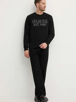 Guess bluza BEAU męska kolor czarny z nadrukiem M4YQ08 K9Z21