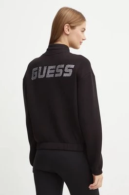 Guess bluza CECILIA damska kolor czarny z aplikacją V4BQ14 K7UW2