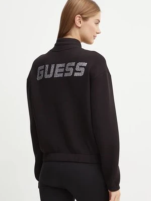 Guess bluza CECILIA damska kolor czarny z aplikacją V4BQ14 K7UW2