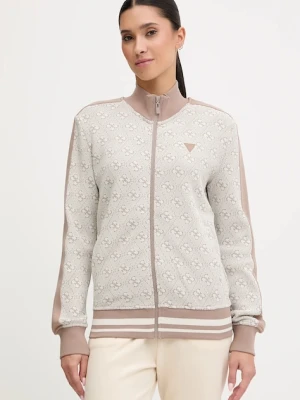 Guess bluza damska kolor beżowy wzorzysta V5BQ16 K1990