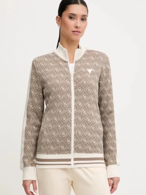 Guess bluza damska kolor beżowy wzorzysta V5BQ16 K1990