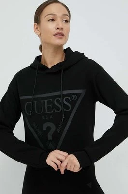 Guess bluza NEW ALISA damska kolor czarny z kapturem V2YQ08 K7UW2