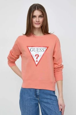 Guess bluza damska kolor pomarańczowy z nadrukiem W2YQ16 KBA10