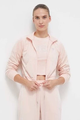 Guess bluza COUTURE damska kolor różowy z aplikacją V3BQ22 KBXI2