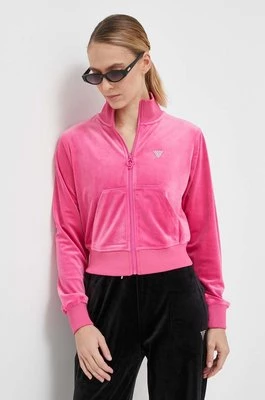 Guess bluza COUTURE damska kolor różowy z aplikacją V3BQ22 KBXI2