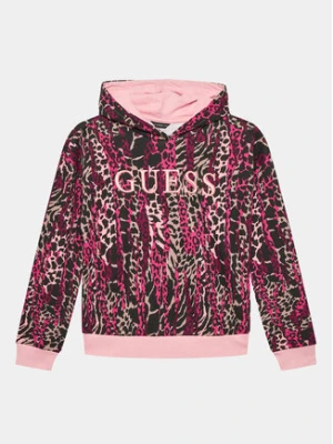 Guess Bluza J3BQ04 KAD73 Różowy Regular Fit