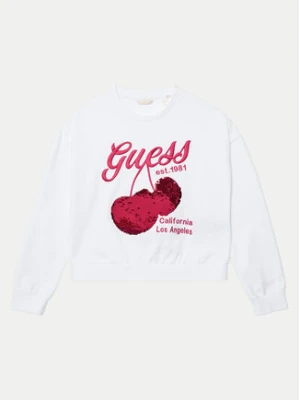 Guess Bluza J5GQ00 KA6R4 Biały Regular Fit