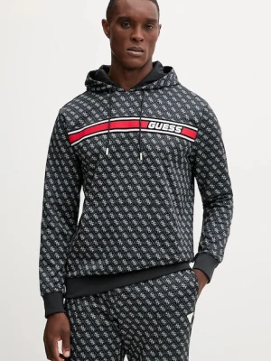 Guess bluza KORBIN męska kolor czarny z kapturem wzorzysta Z4BQ30 K7122