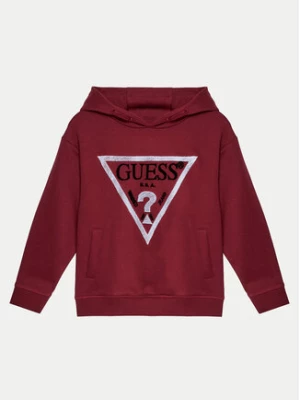 Guess Bluza L4RQ23 KAD74 Bordowy Regular Fit