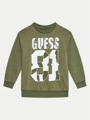 Guess Bluza L4YQ08 KA6R4 Zielony Regular Fit