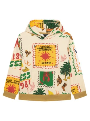 Guess Bluza L6GQ03 KA6R4 Beżowy Regular Fit