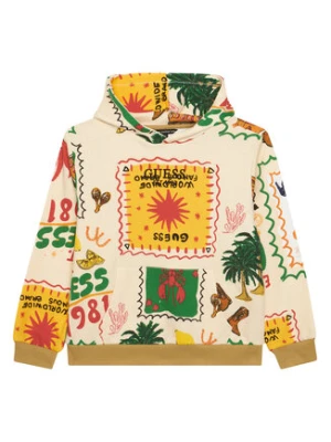 Guess Bluza L6GQ03 KA6R4 Beżowy Regular Fit